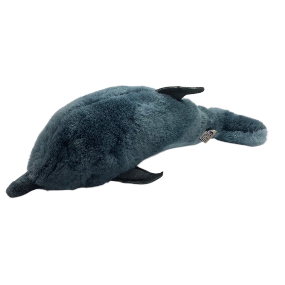 Vtg‎ 1986 Gund Plush Blue Bottle Nosed Dolphin Stuffed Animal Toy Ocean Life 14"